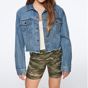 PINK Brand Cropped Denim Jacket